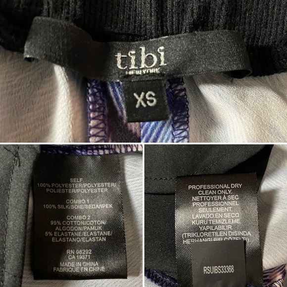 Tibi Ibis Print Jogger Pants Easy Track Pant Purple Feather Joggers Size XS - Picture 10 of 11